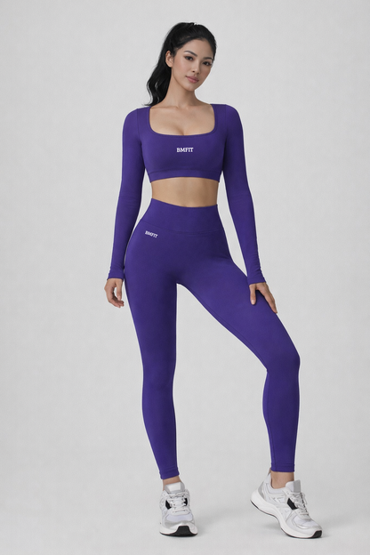 BMFIT Conjunto Fitness com Costas Abertas