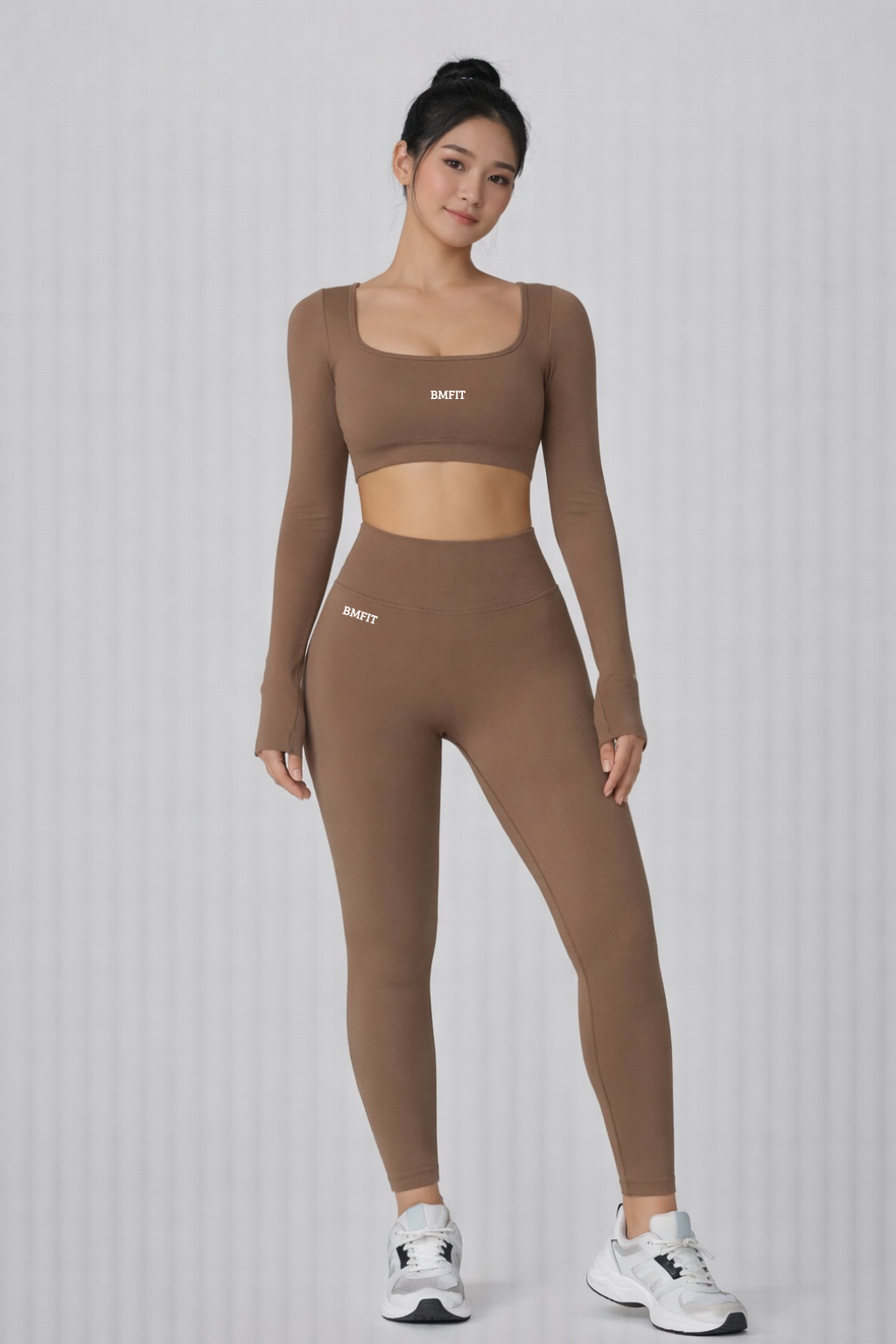 BMFIT Conjunto Fitness com Costas Abertas