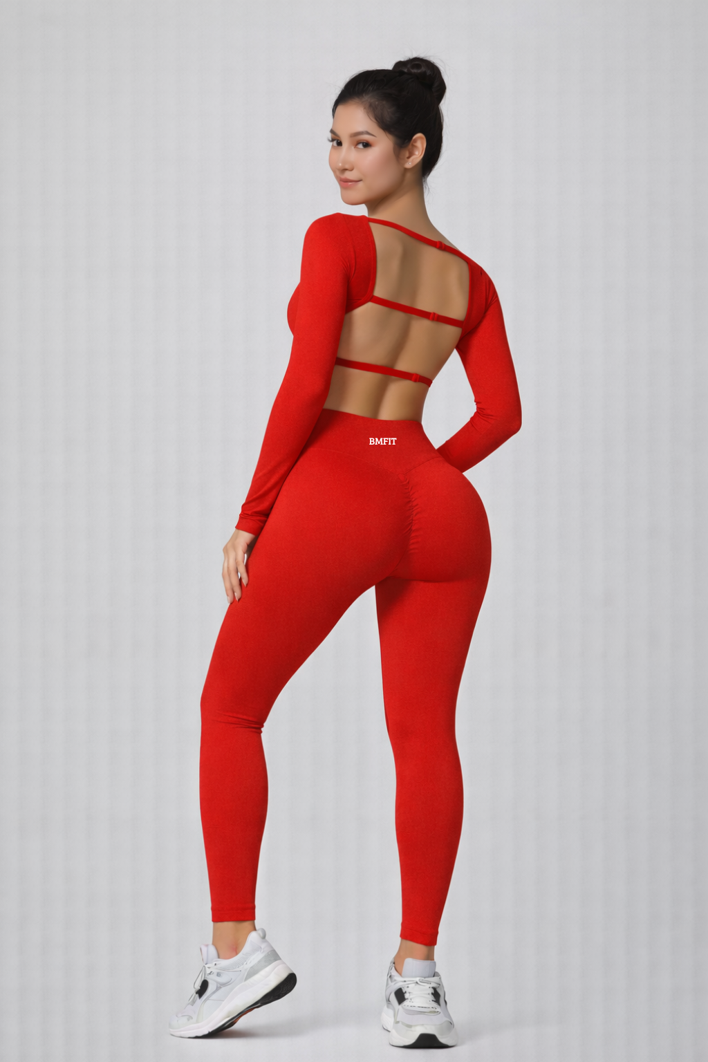 BMFIT Conjunto Fitness com Costas Abertas