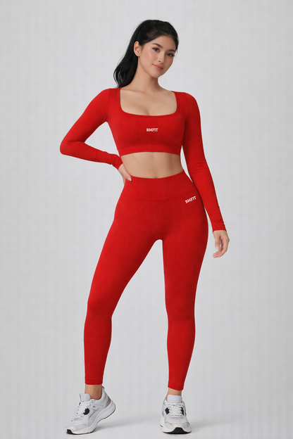 BMFIT Conjunto Fitness com Costas Abertas