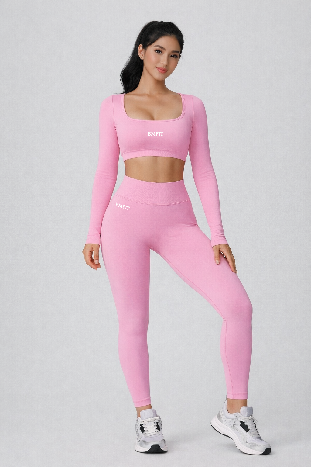 BMFIT Conjunto Fitness com Costas Abertas