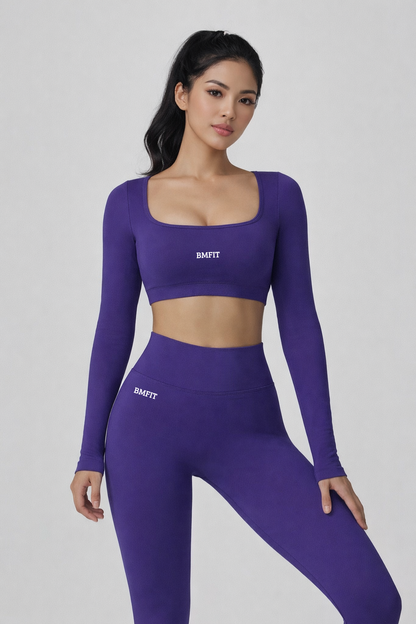 BMFIT Conjunto Fitness com Costas Abertas