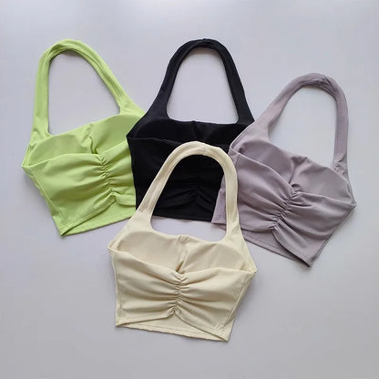 BMFIT オープンバック クロップドトップ